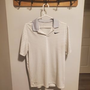 Nike Dri-Fit Golf Shirt Grey and White